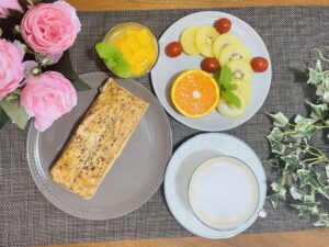 【おうちカフェ】砂糖なしパウンド型バナナ蒸しパン