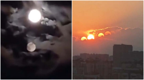 【動画あり】中国の空で　「2つの月」　「7つの太陽」が同じ日に出現