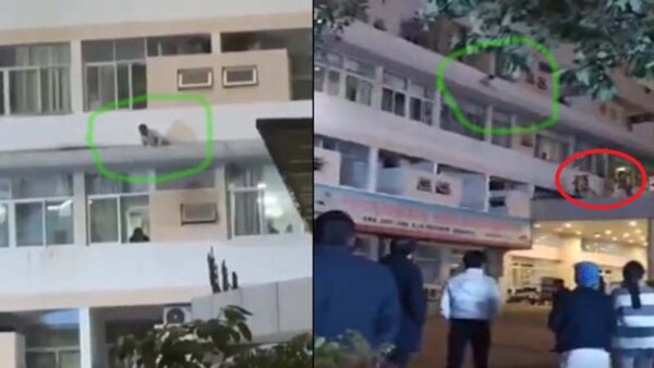 「殺される！」中国・福建省で病院の窓をよじ登り助けを求める男【動画あり】