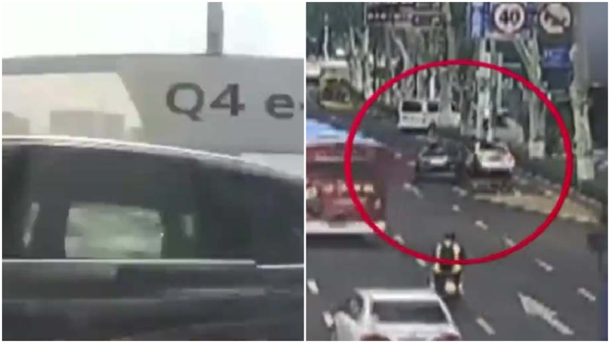 「仕事が欲しくて　車に突っ込んだ男」＝中国【動画あり】