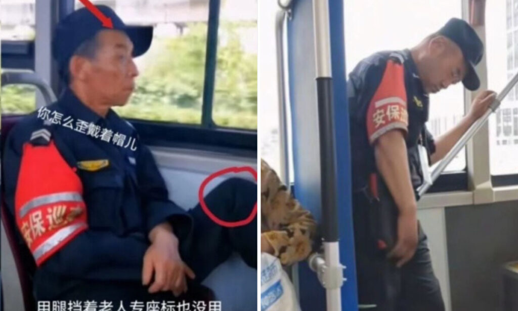 「居眠りバス警備員」に北京市民ブーイング