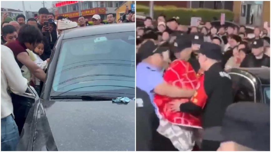 群衆1千人が見守る“赤裸の修羅場”＝中国【動画あり】