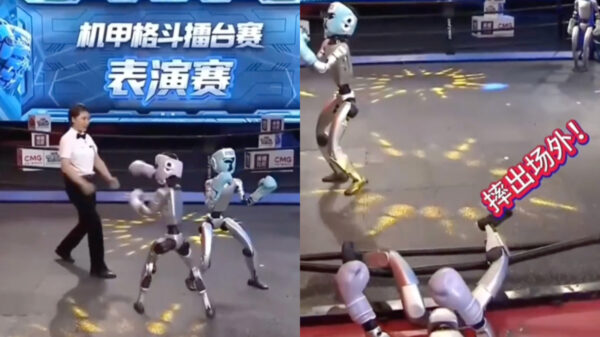 暴走ロボが審判を襲撃？　中国「格闘ロボ大会」で失笑の嵐【動画あり】