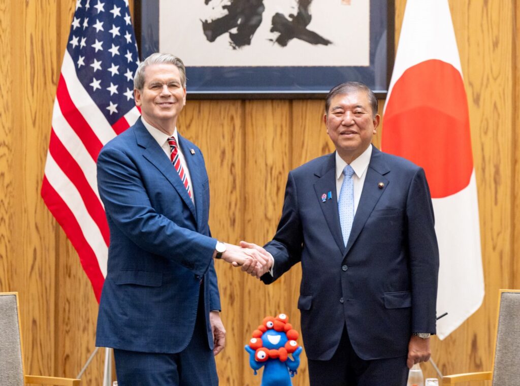 ベッセント米財務長官「必ずいい合意できる」 石破首相と会談