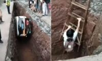 またも「おバカ運転」　中国の無人タクシーが乗客を乗せたまま工事坑にダイブ！【動画あり】