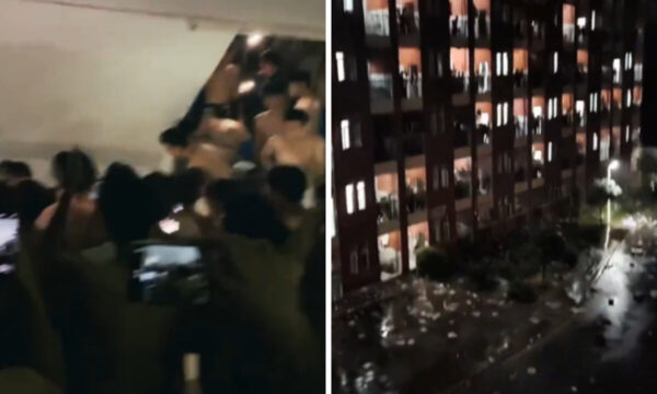 校舎を包む怒号と火の手　中国の複数学校で学生数千人が同時抗議【動画あり】