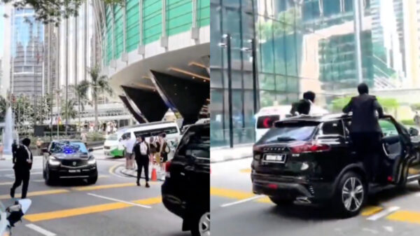 走行中の車に飛び乗る女性警護員　日本首相車列を護送する姿に称賛の声