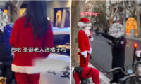 「サンタ」も捕まる中国のクリスマス【動画あり】