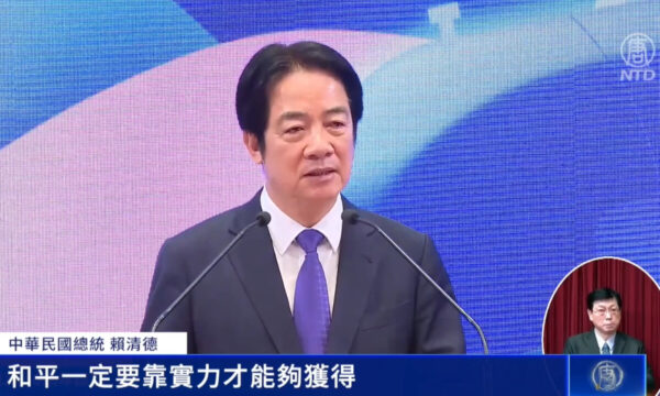 台湾総統「平和は実力で守る」国防強化を明言