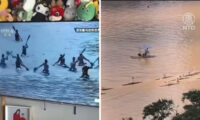泥水の川まで青くする　中国国営テレビの映像加工が本気すぎた